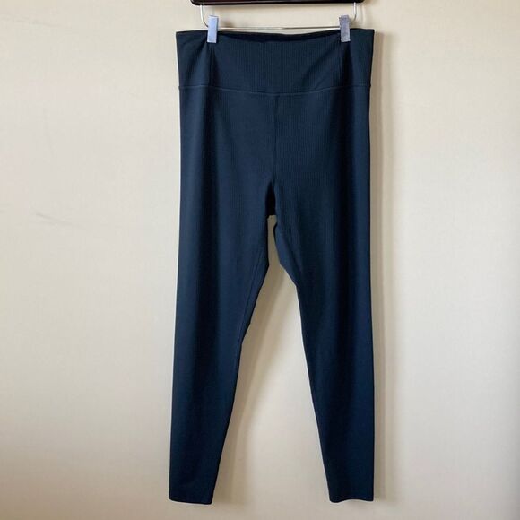 Girlfriend Collective Black RIB High-Rise Legging XL - Picture 2 of 11
